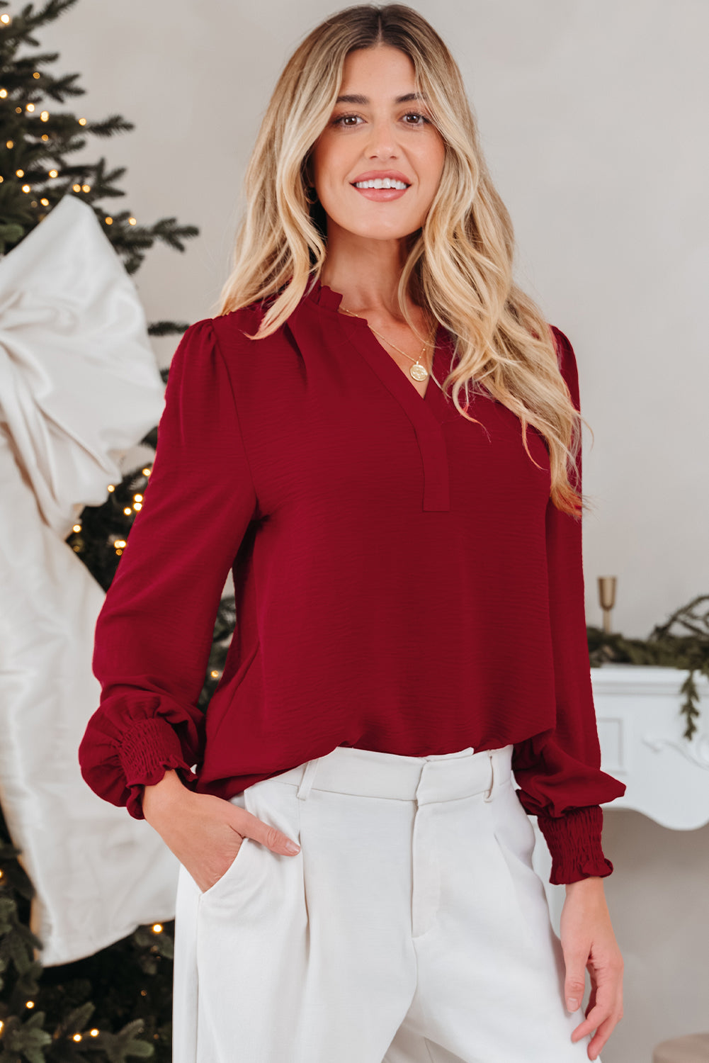 Long Sleeve Blouse Long Sleeve Top - GilloServ