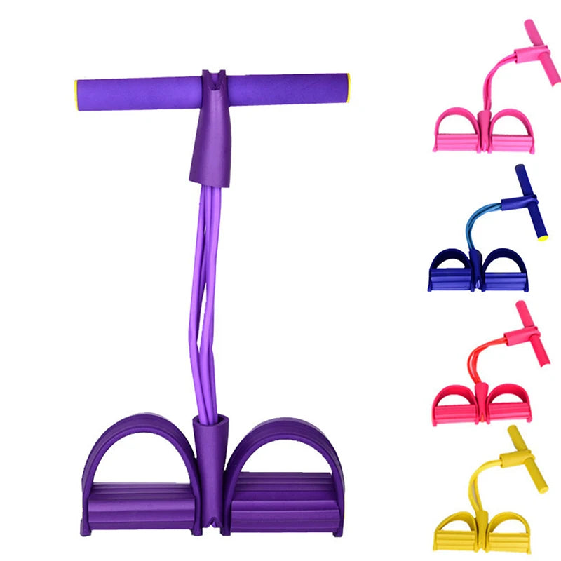 4 Tube Fitness Resistance Bands Latex Pedal Exercise - GilloServ