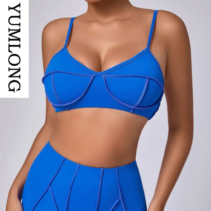 Sports Bra Push Up Workout Yoga Apparel Casual Gym Athletic Top Running Fitness Activewear Underwear - GilloServ