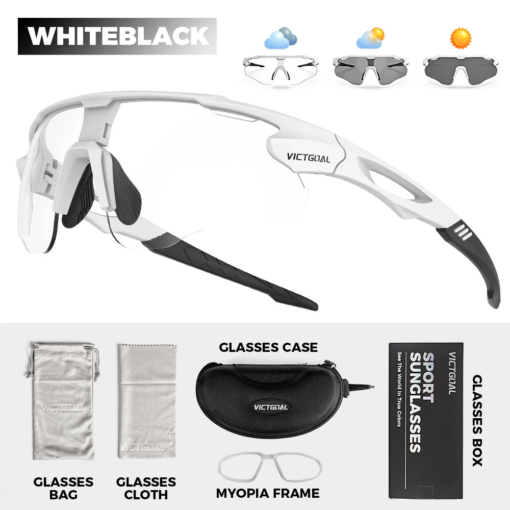 Photochromic Cycling Sunglasses for Men Women Sports UV400 - GilloServ