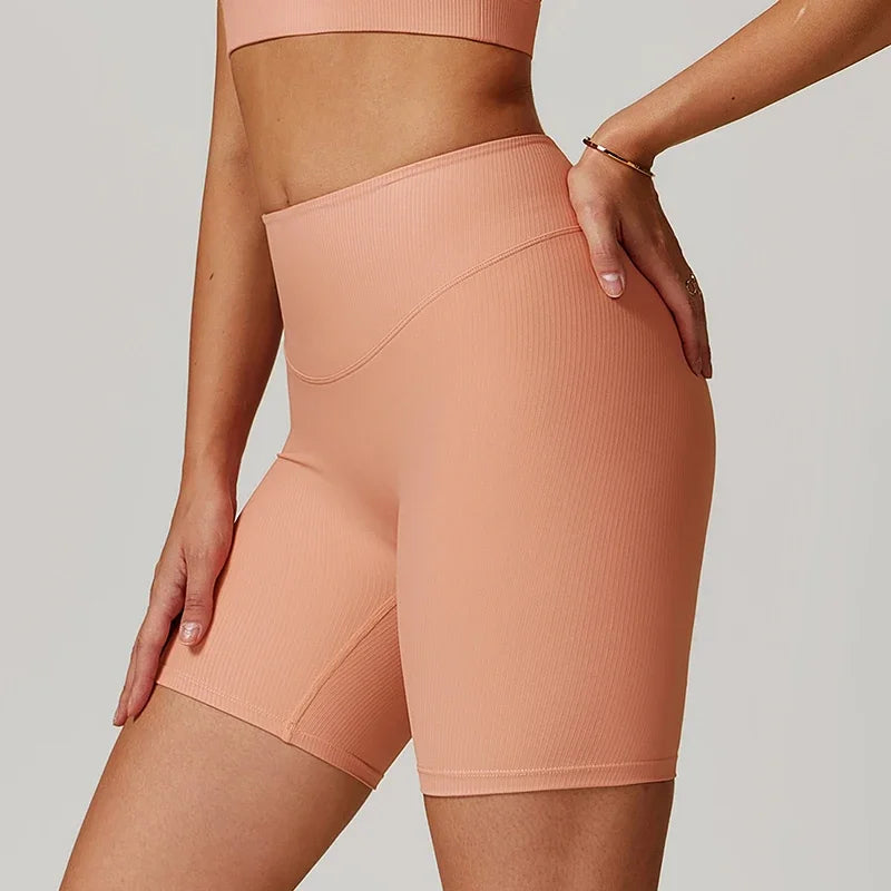 Women Yoga Shorts High Waist Quick-Dry Push Up Gym - GilloServ