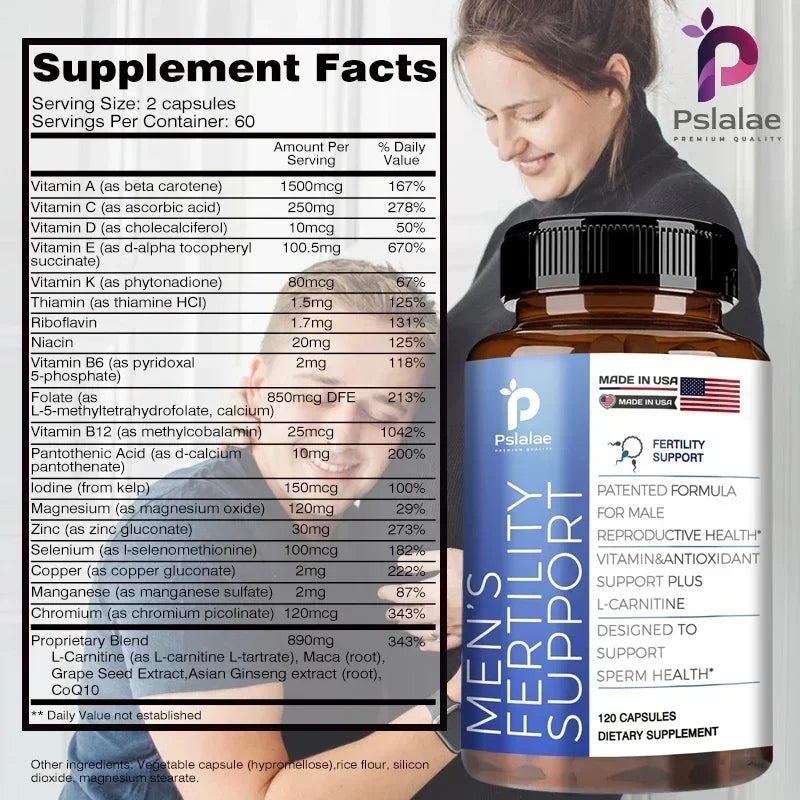 Male Fertility - Boosts Sperm Motility, Support Integrity, Support Male Reproductive Health - GilloServ