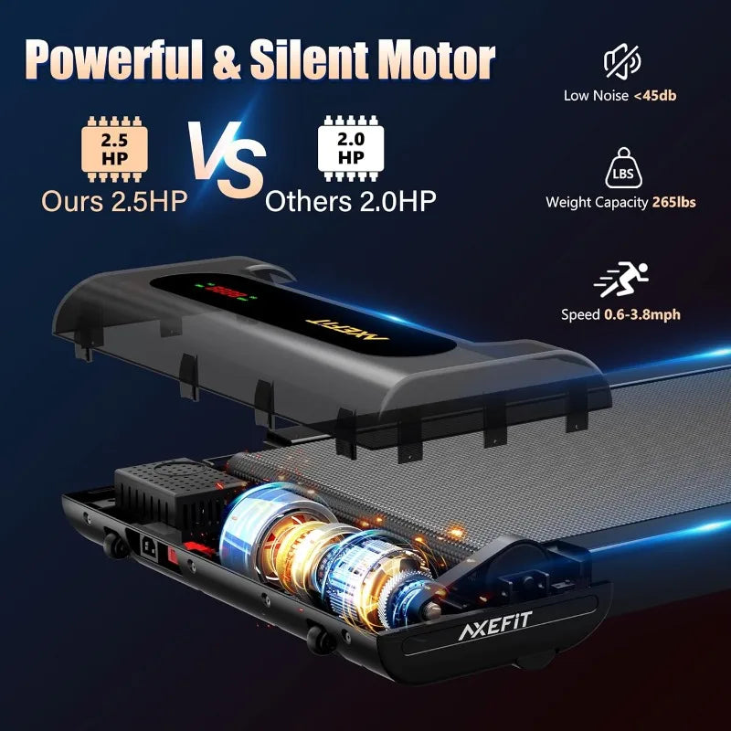 Walking Pad Under Desk Treadmill for Home Office - 2 in 1 Quiet Portable Treadmill for Walking and Jogging With Remote Control - GilloServ