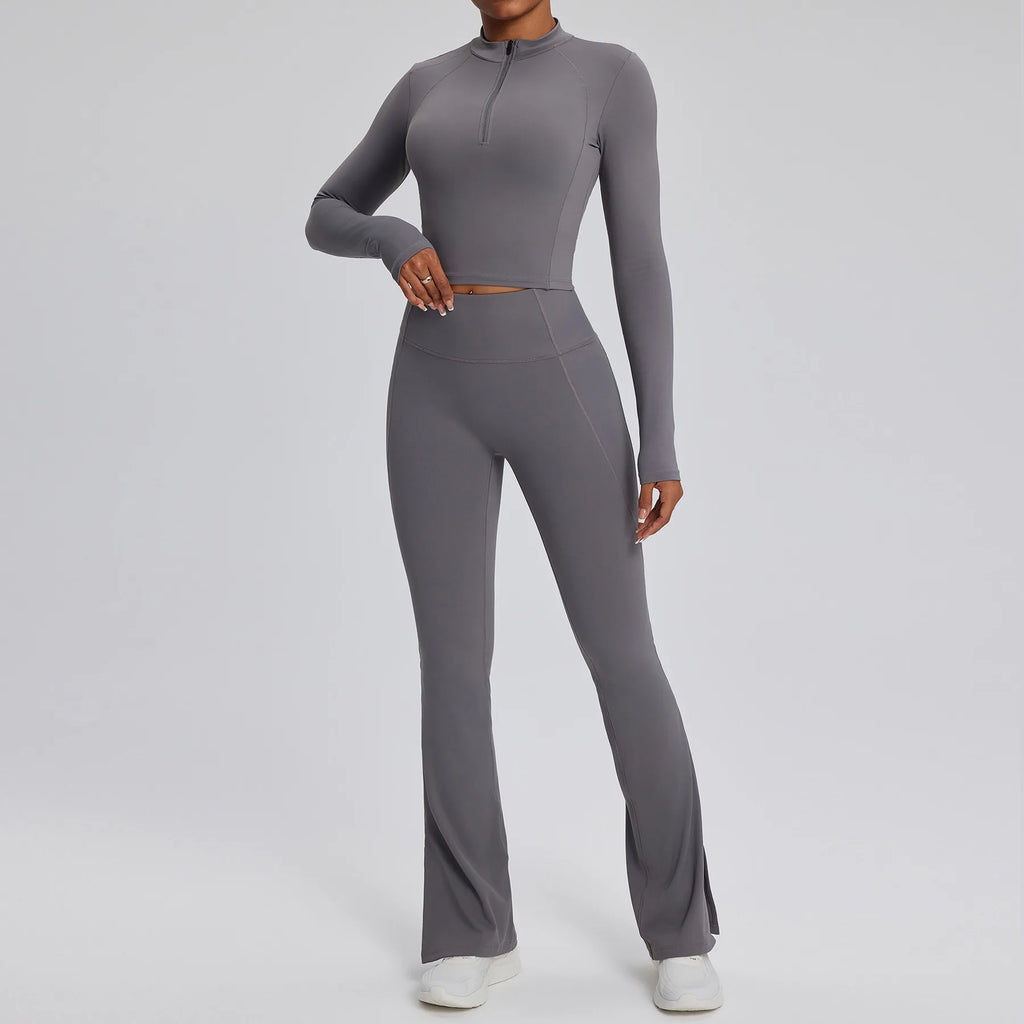 Best 2PCS Yoga Suit Gym Set Women Clothes Running Tracksuit Clothing - GilloServ