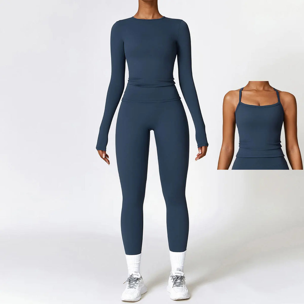 Best 2/3PCS Yoga Set Women Workout Set Seamless Sportswear Gym Clothing - GilloServ