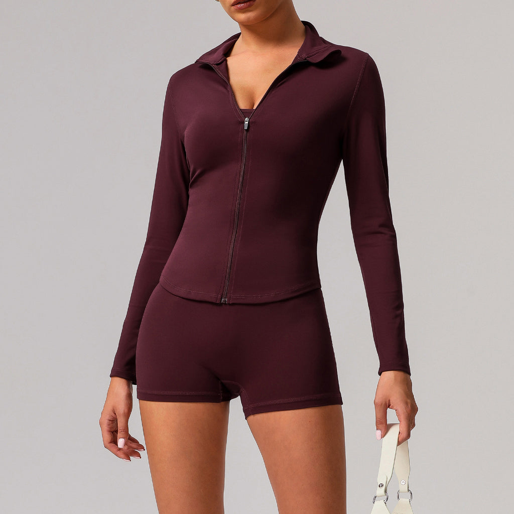 Solid color tight yoga suit quick drying fitness suit outdoor - GilloServ