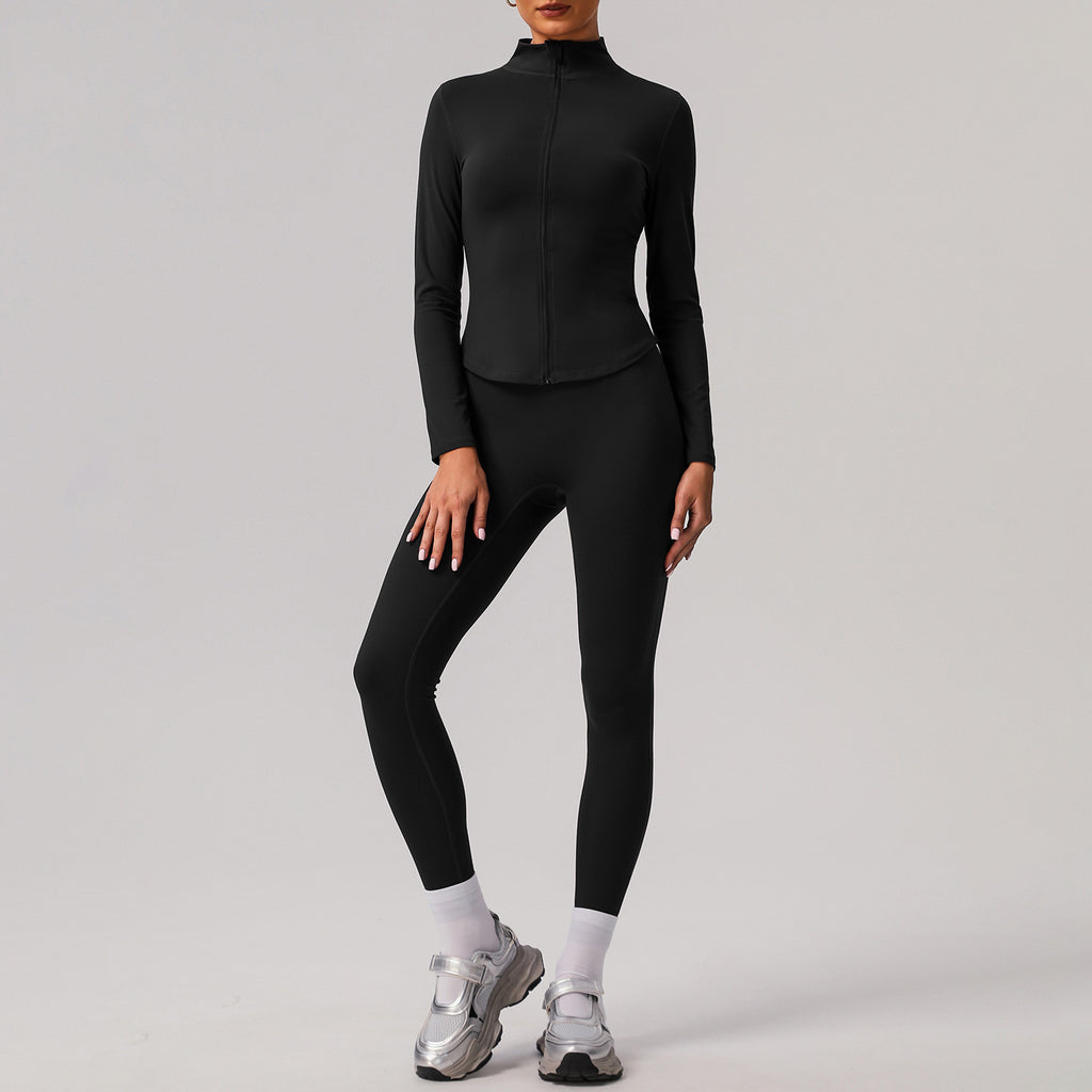 Solid color tight yoga suit quick drying fitness suit outdoor - GilloServ