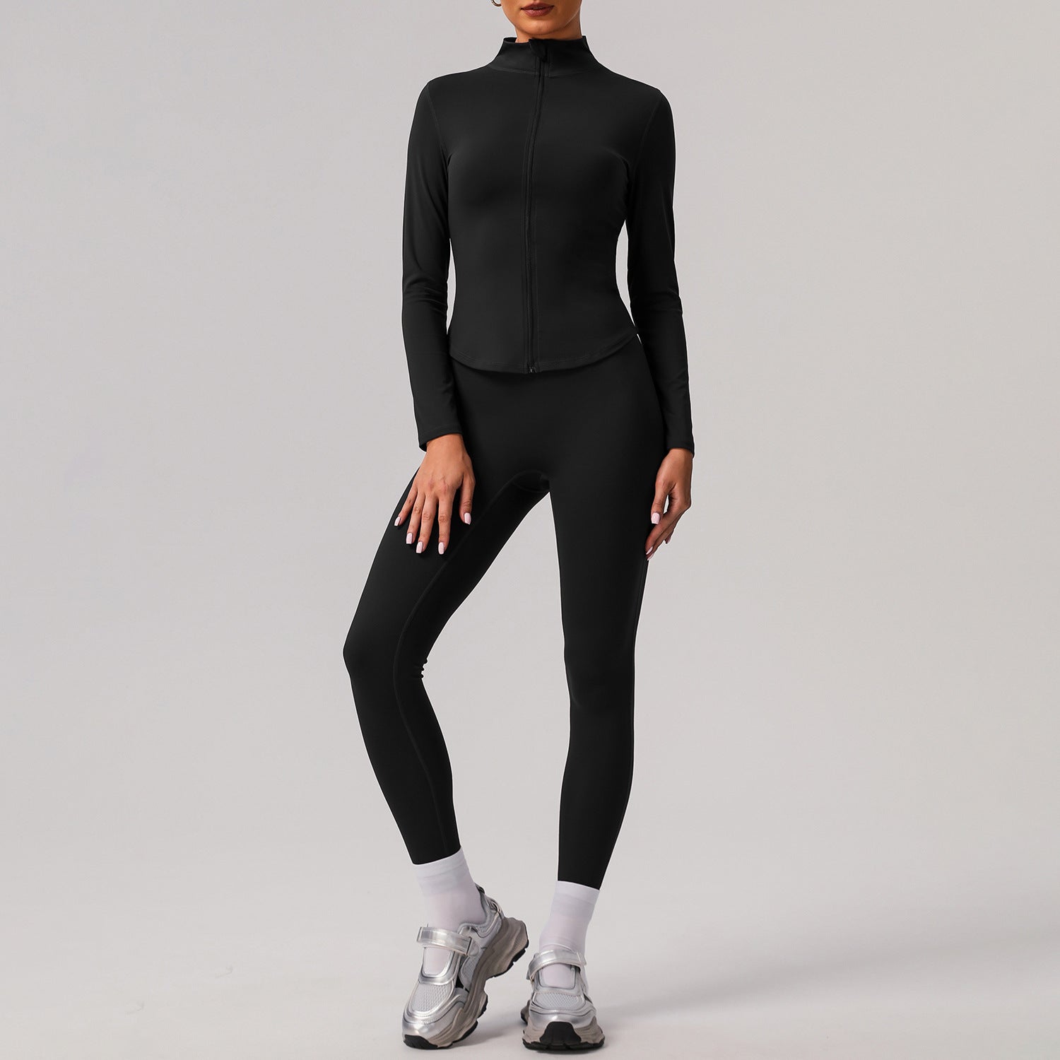 Solid color tight yoga suit quick drying fitness suit outdoor - GilloServ