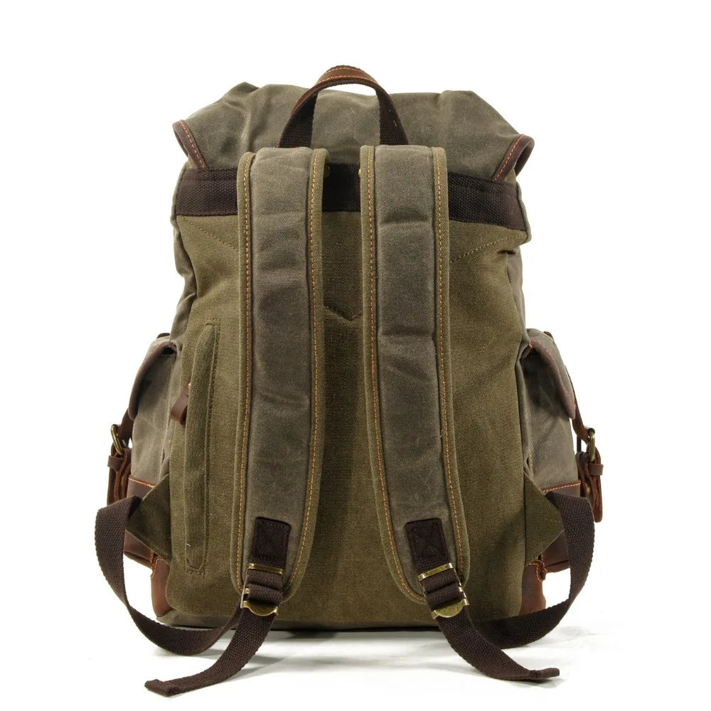 Vintage Canvas Backpacks for Men Laptop Daypacks Waterproof Rucksacks - GilloServ