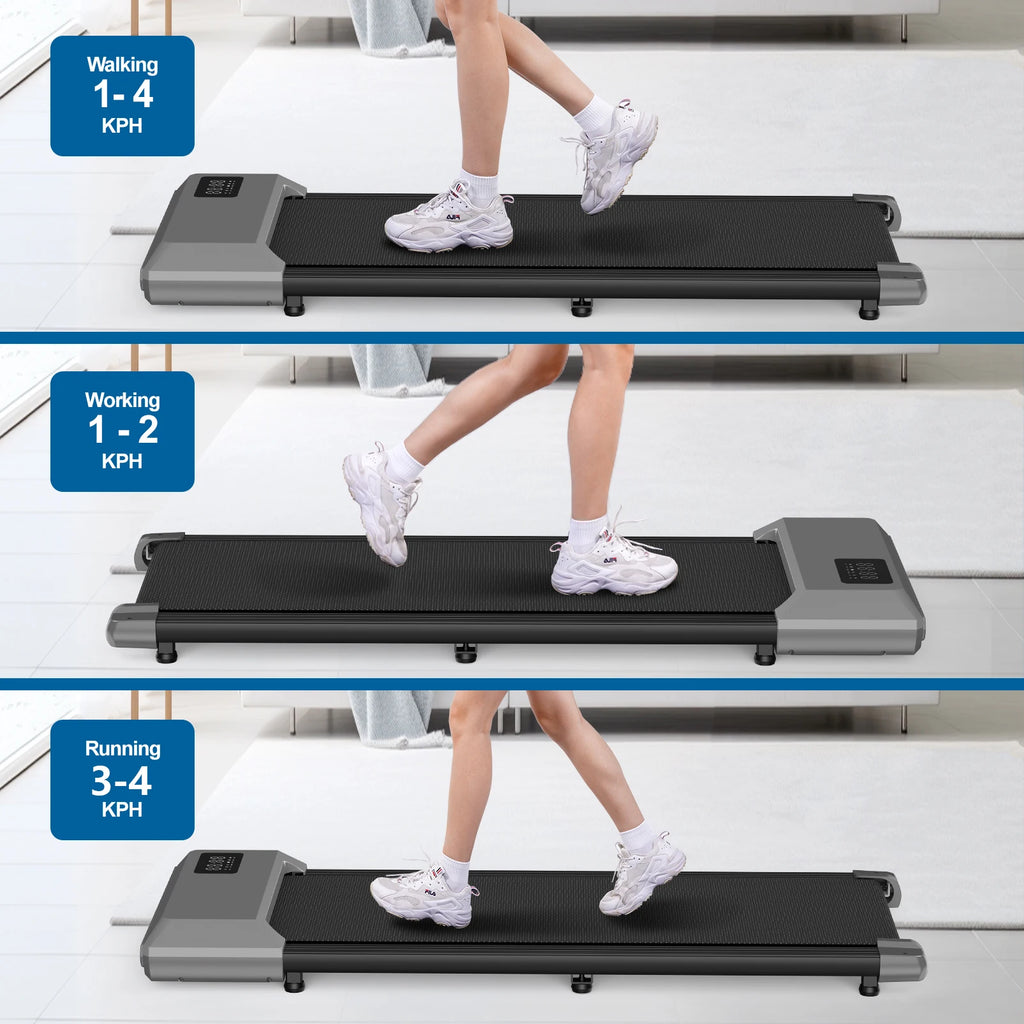 2 in 1 Walking Pad Mini Treadmill Portable for Home & Office /LCD Screen Max 250lbs/ Quiet Treadmills - GilloServ