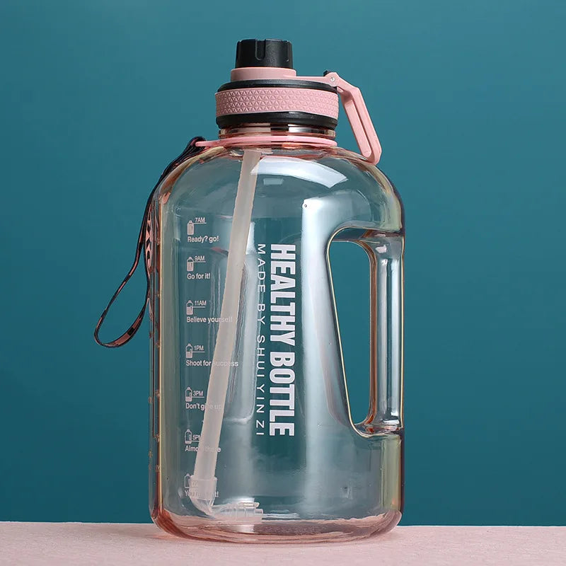 2.2Liters Large Capacity Cup//Fitness Gallon Straw Big Water Bottle - GilloServ