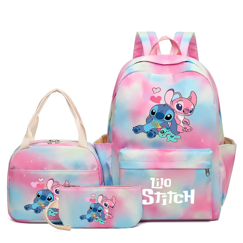 Large Capacity Backpack Colorful Zipper Double Shoulder Bag - GilloServ
