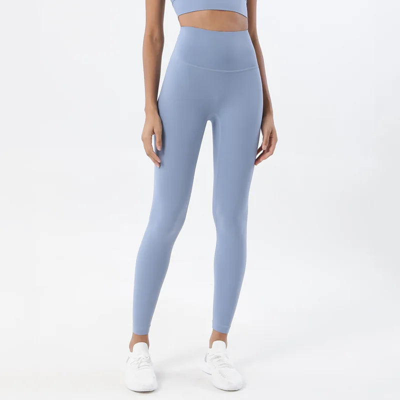 Nylon Leggings Women Yoga Pants Tight High Waist Hidden Pocket - GilloServ