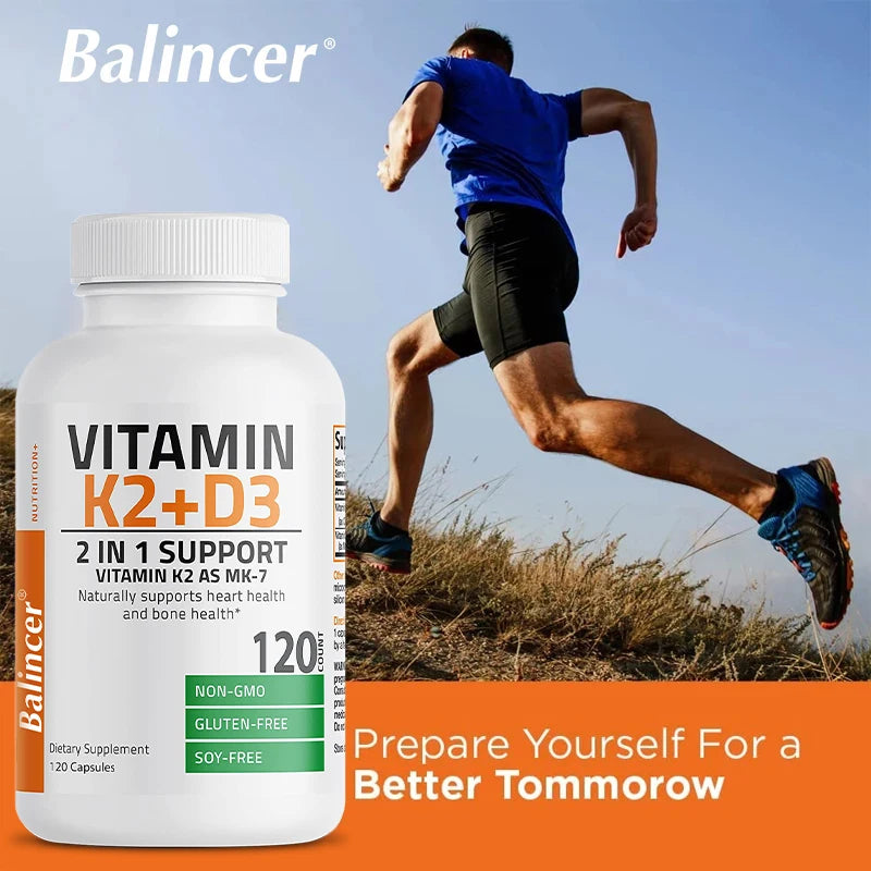 Vitamin D3K2 Capsules 5,000IU - Support Teeth Bone Heart Health Joint Health,Dietary Supplement,Non-GMO - GilloServ