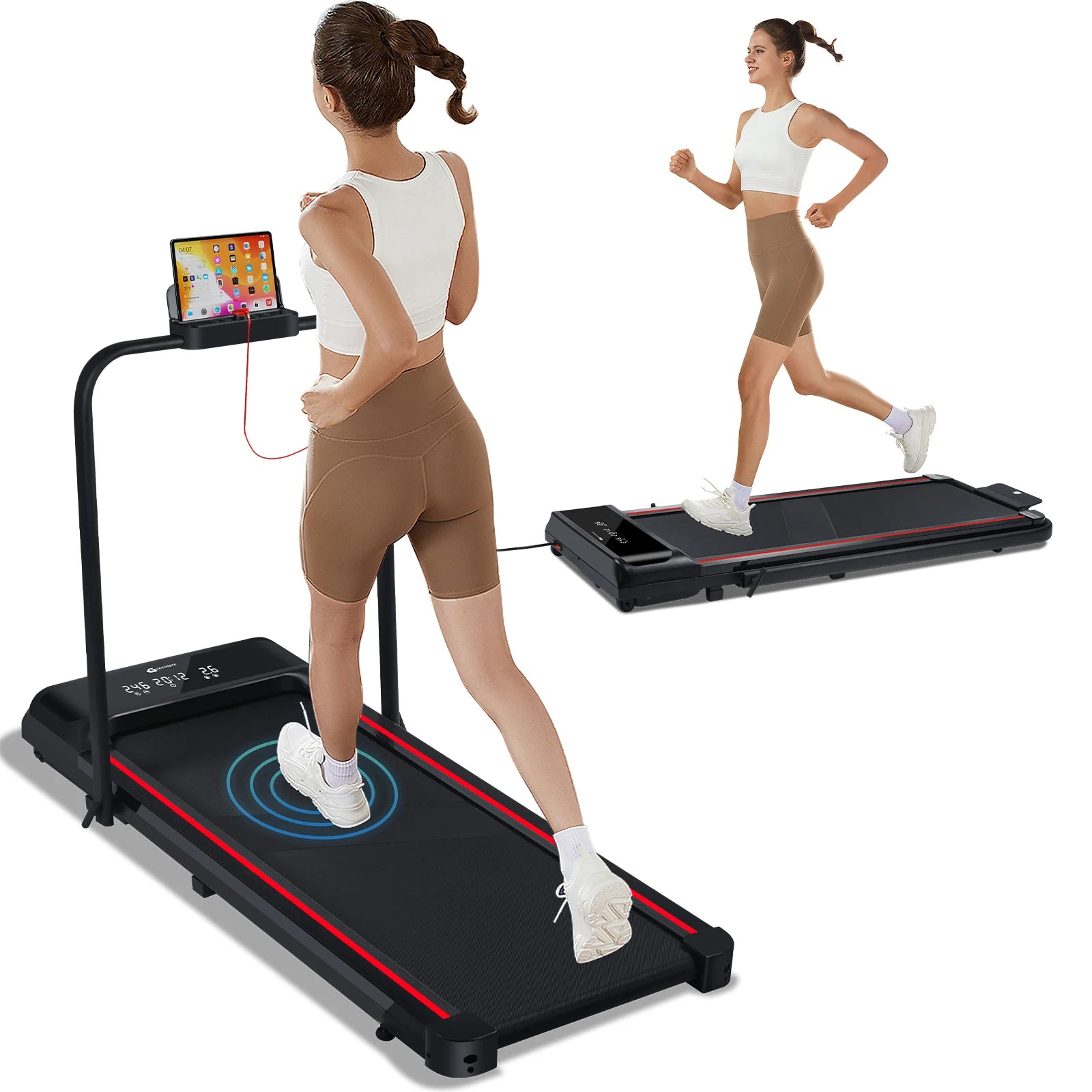 Home Gym Fitness Treadmill Portable Foldable Under Desk Running Machine - GilloServ