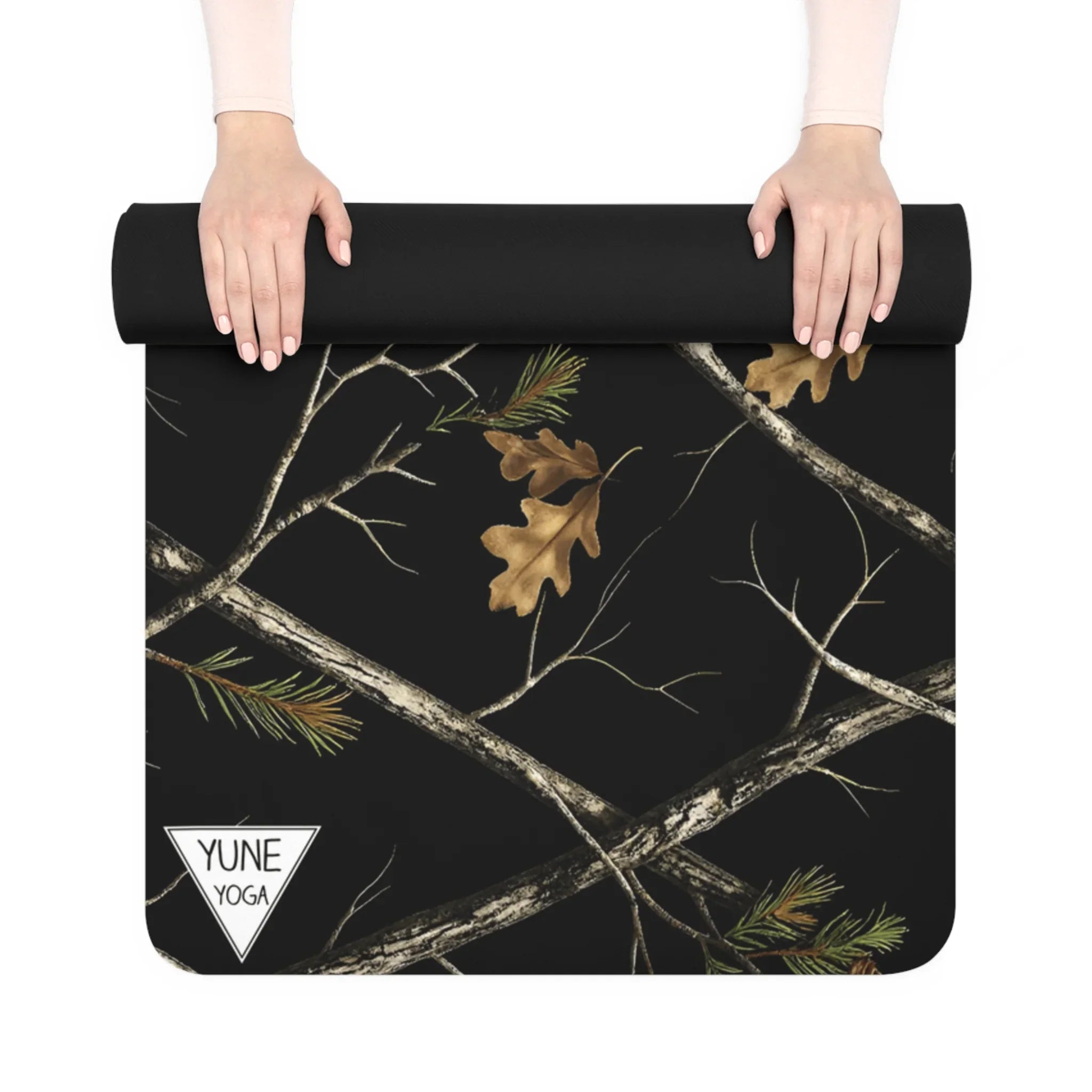 Yoga Mat - Non Slip Rubber Material Black Camo - GilloServ