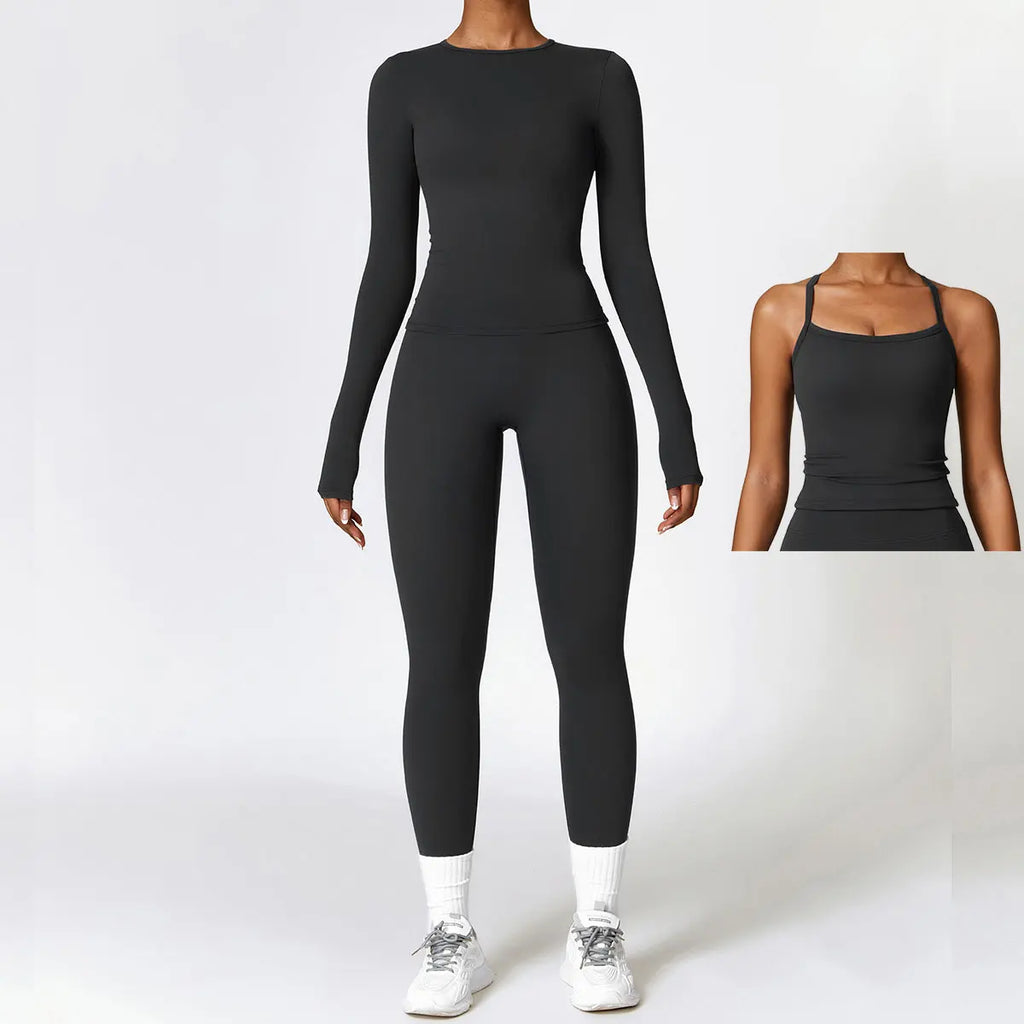 Best 2/3PCS Yoga Set Women Workout Set Seamless Sportswear Gym Clothing - GilloServ