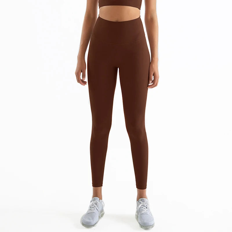 Nylon Leggings Women Yoga Pants Tight High Waist Hidden Pocket - GilloServ