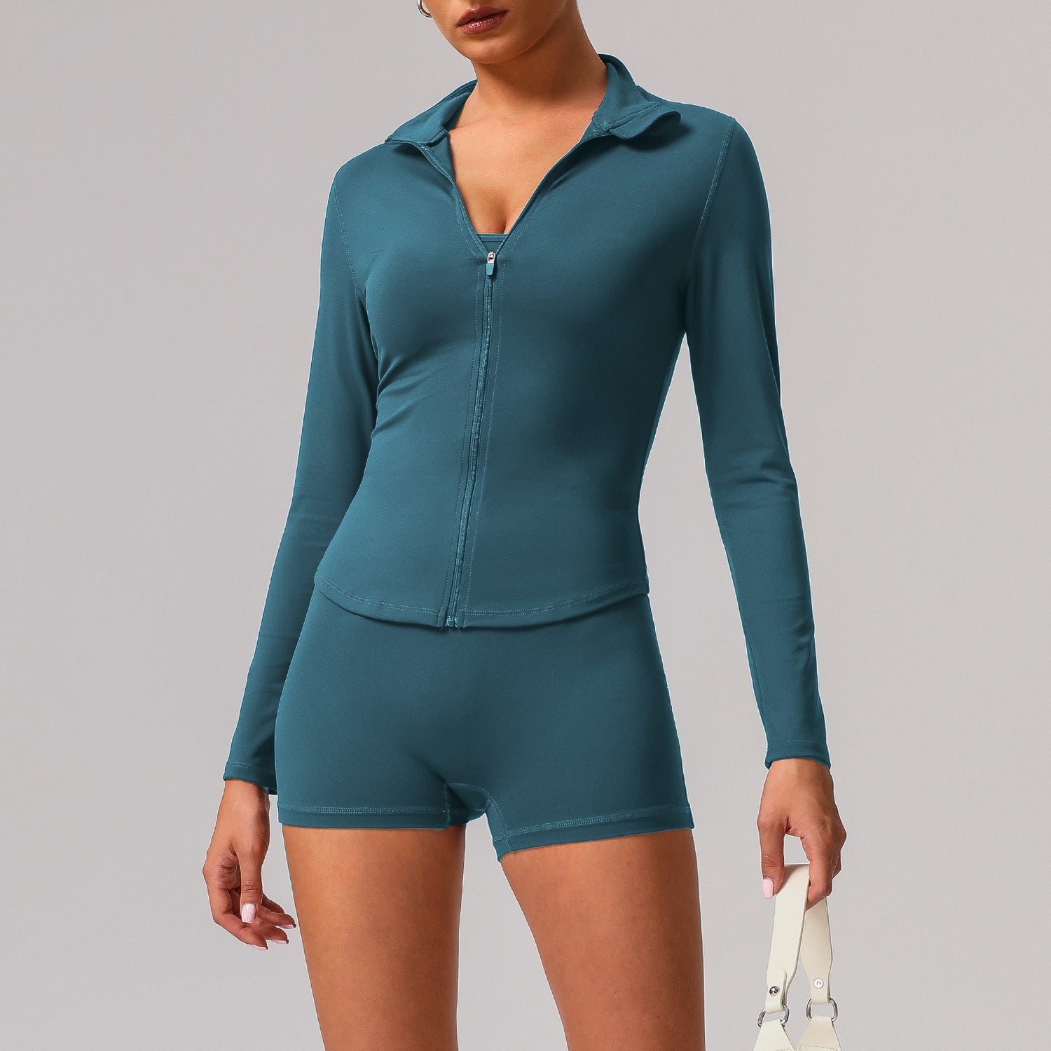 Solid color tight yoga suit quick drying fitness suit outdoor - GilloServ