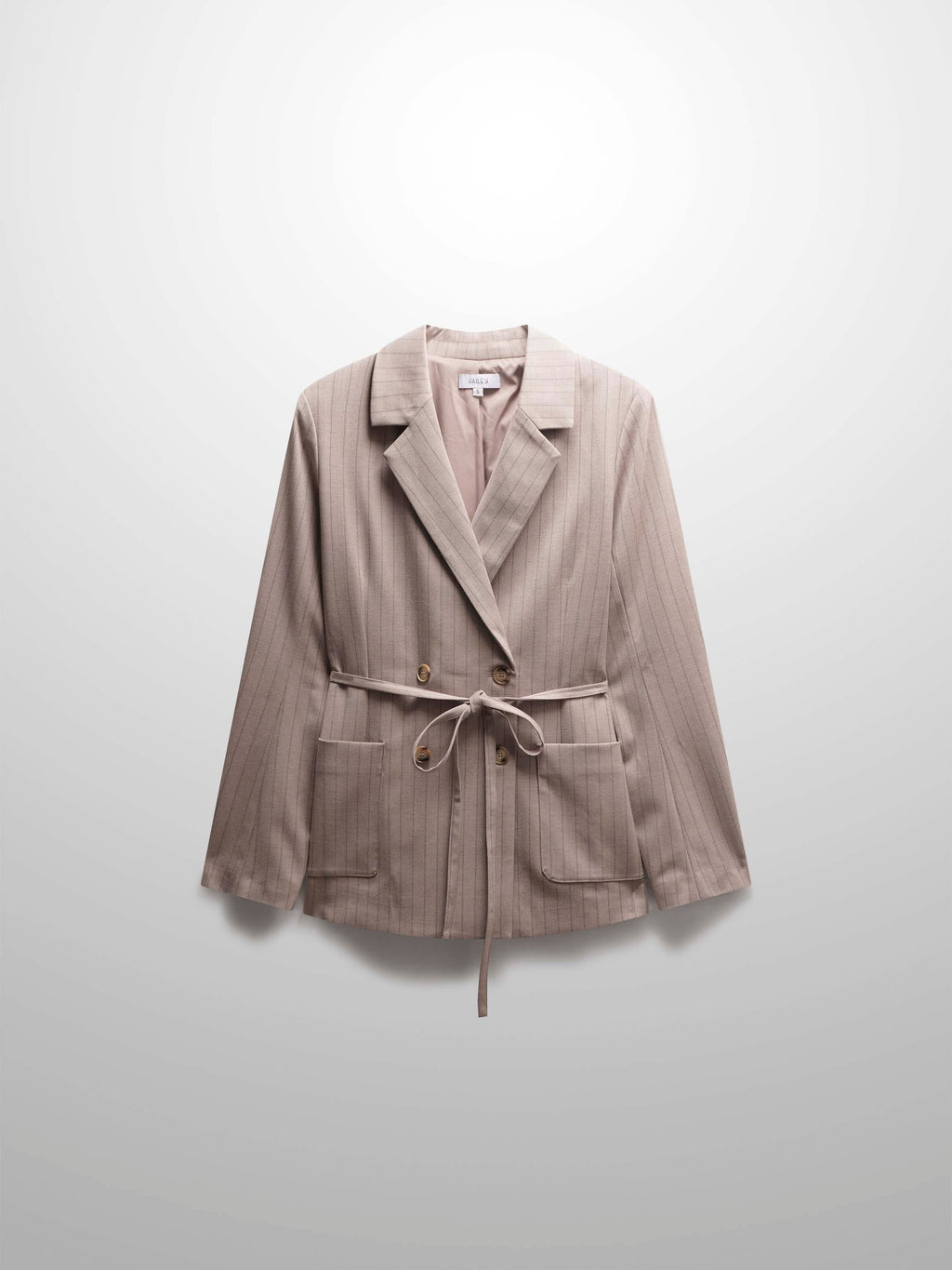 Double Breasted Pinstripe Jacket-Brown - GilloServ