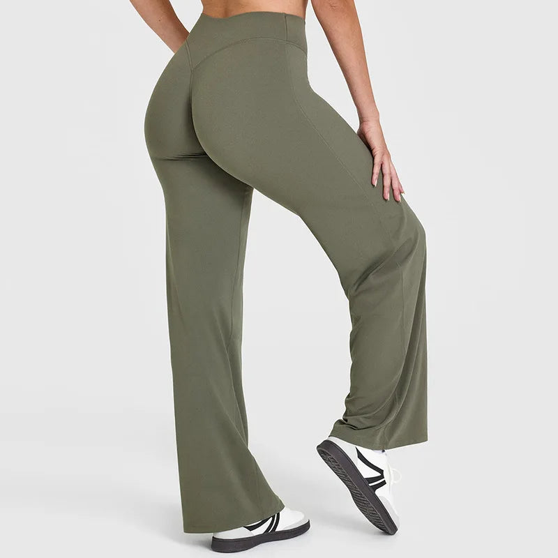 Sports Straight-Leg Pant for Women Mid-Waist Yoga GYM Wear - GilloServ