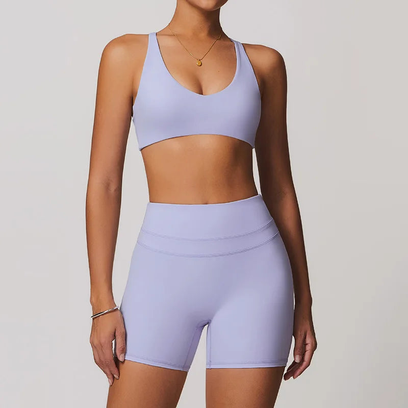 Yoga Sets Sports 2 Piece Women Plus Size Gym Clothes Seamless Fitness - GilloServ
