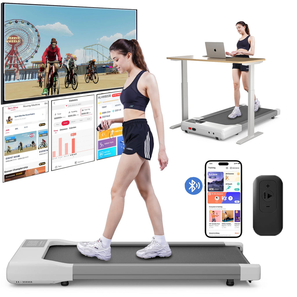Promoation Walking Treadmill 2.5HP 1-6km/h Speed Anti-Slip Shock Absorption Portable Treadmill for Home Office Exercise Machine - GilloServ