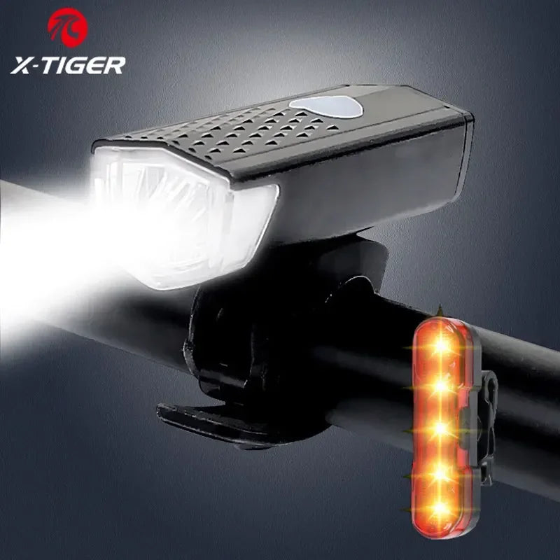 Bicycle headlight IPX6 waterproof cycling bike light USB rechargeable mini portable torch night light illumination light - GilloServ