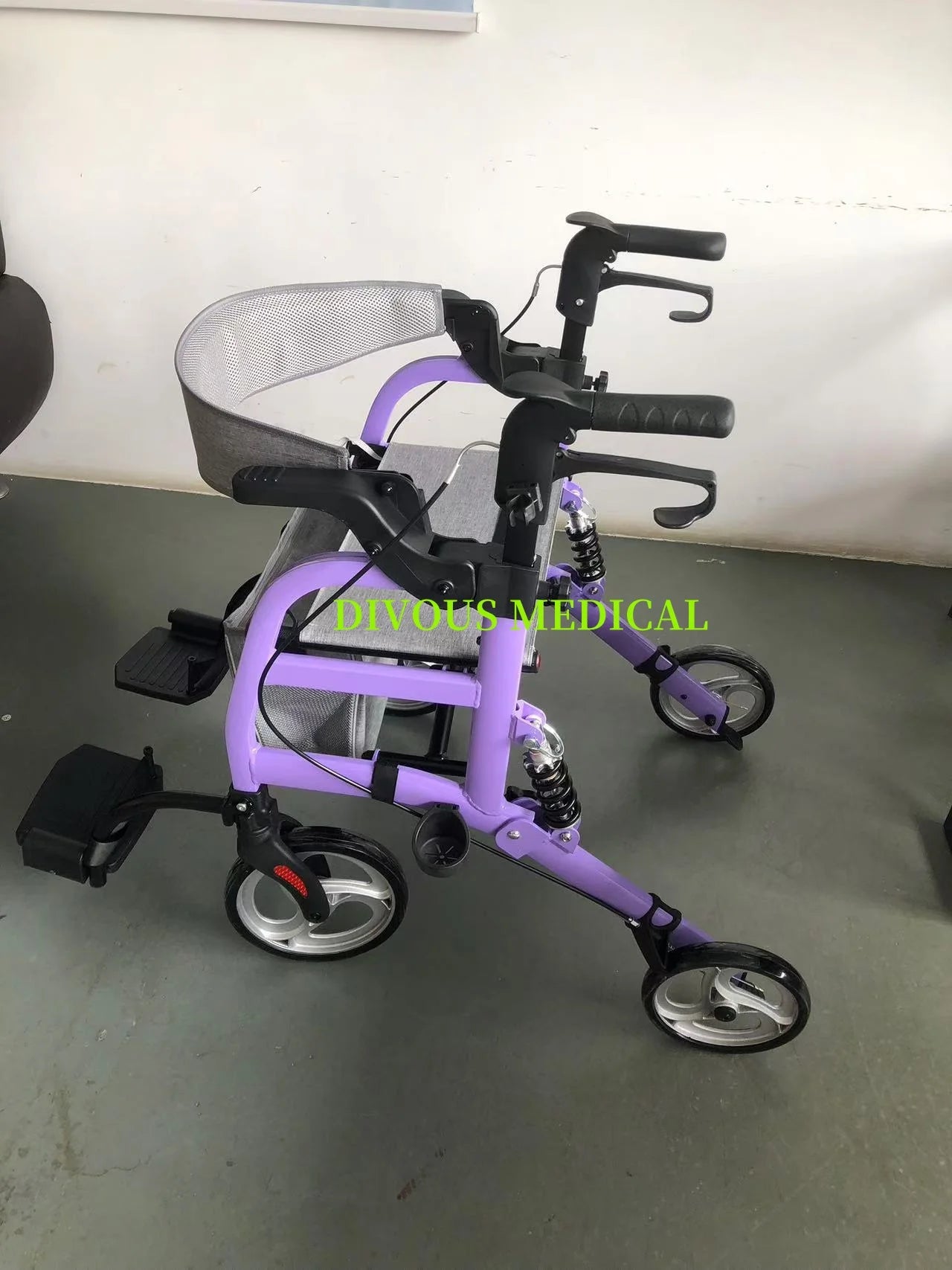 Four-legged Walking Assist Rollator Walker, Aluminum Alloy Training Mobility Aid, Small Walkers - GilloServ