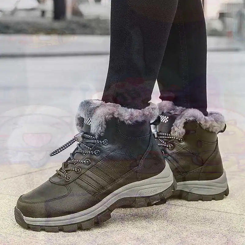 Thermo Thick Heeled Summer Shoes Brand Tennis Boot Black Sneakers - GilloServ