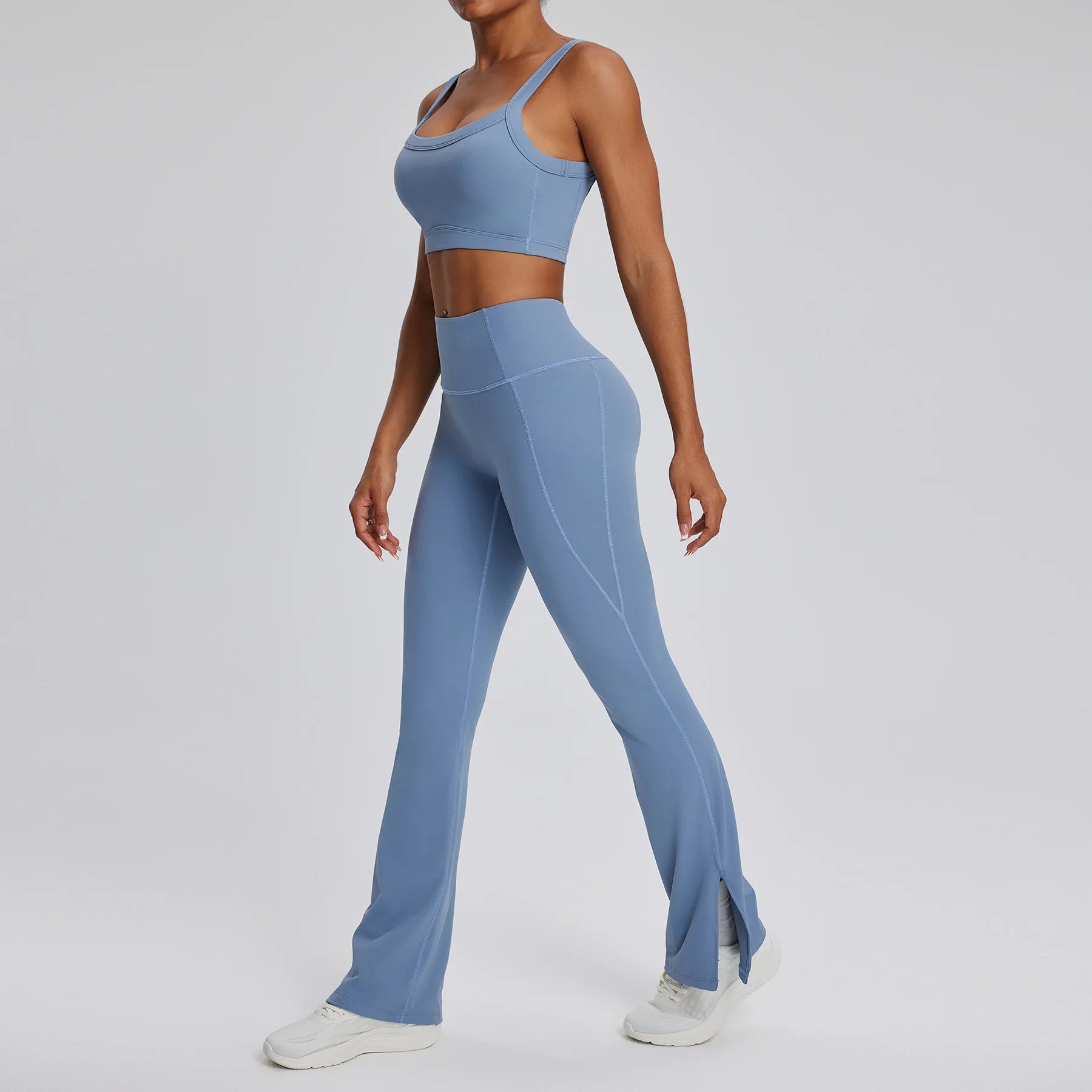 Best 2PCS Yoga Suit Gym Set Women Clothes Running Tracksuit Clothing - GilloServ