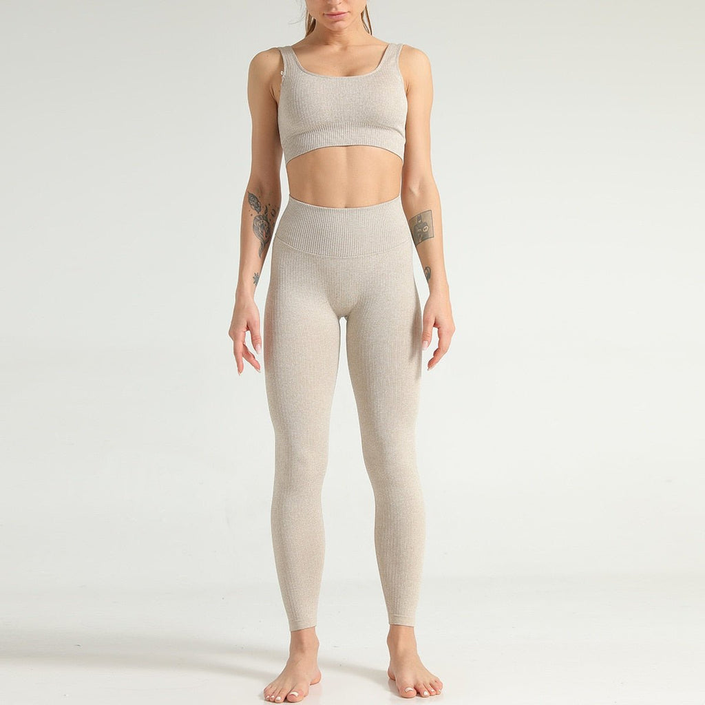 2 Piece Yoga Set Sports Bra and Leggings - GilloServ