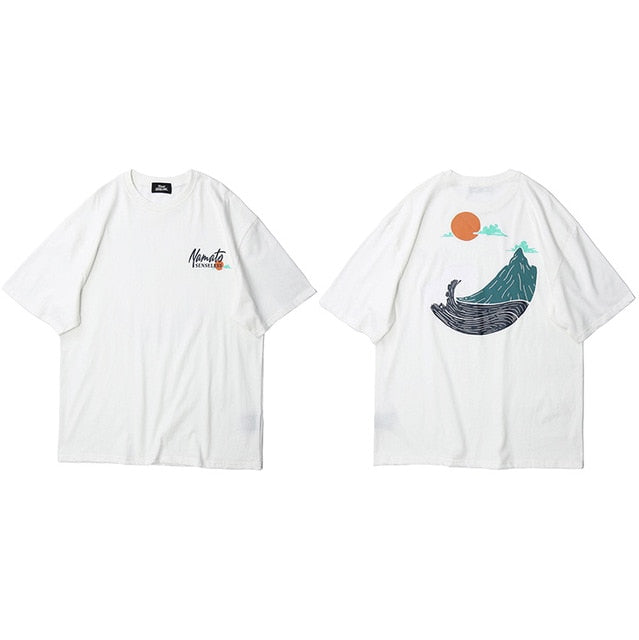 Great Wave T-Shirts Hip Hop Mens Streetwear - GilloServ