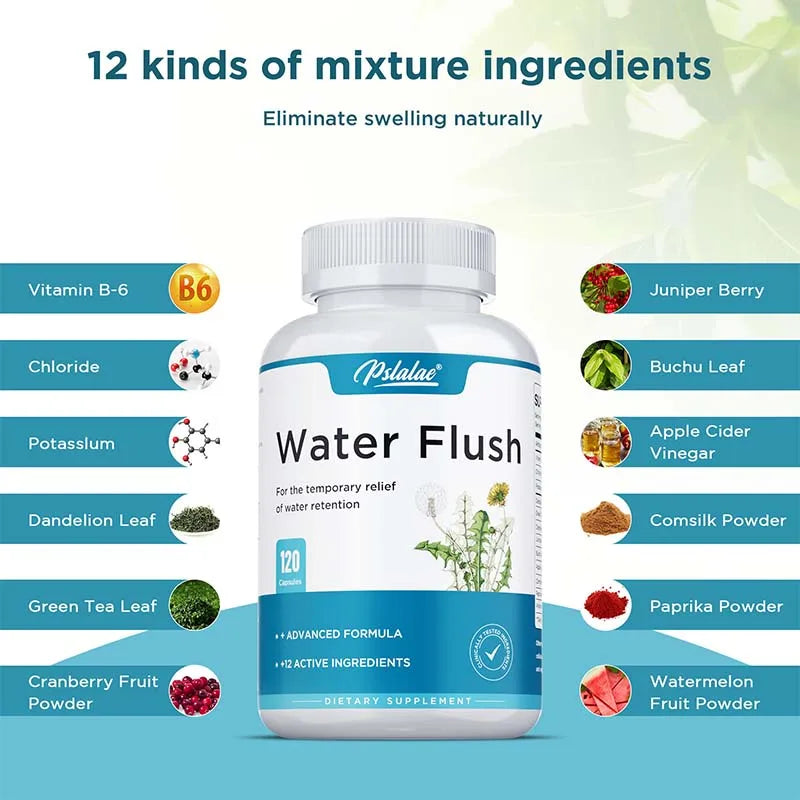 Diuretic Weight Loss Supplement Capsules - Relieves Bloating, Reduces Excess Water, Aids in Detoxification and Urinary Health - GilloServ