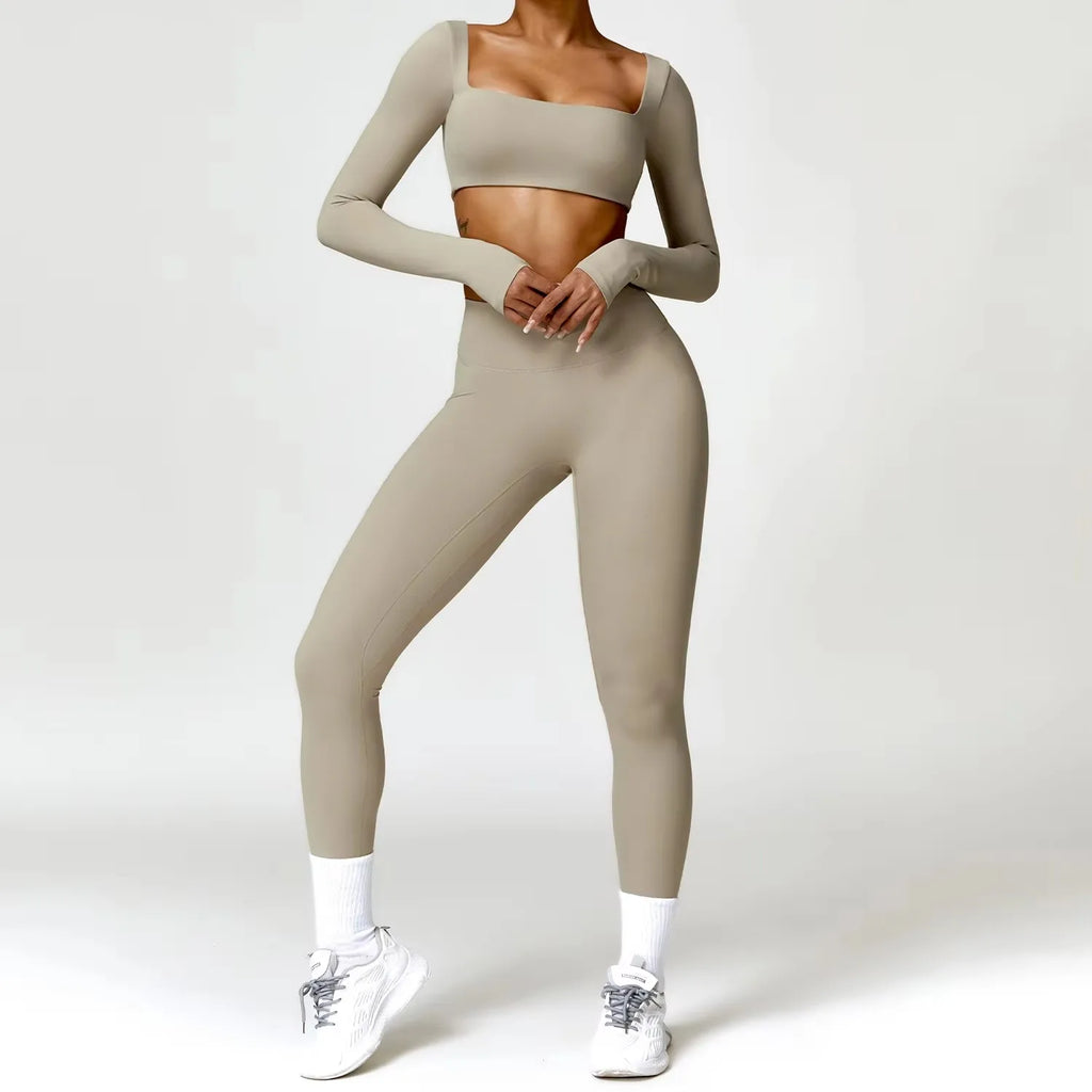 Yoga Set 2PCS Sportswear Workout Clothes Athletic Gym Wear - GilloServ
