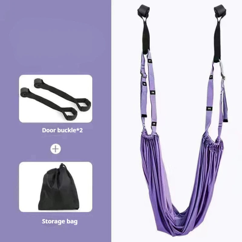 Yoga Aerial Silk Set Woman Hammock Back Legs Stretching Swing Pilates - GilloServ