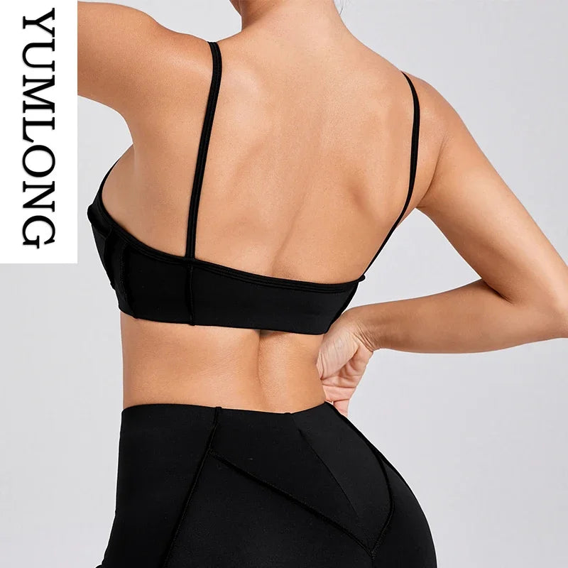 Sports Bra Push Up Workout Yoga Apparel Casual Gym Athletic Top Running Fitness Activewear Underwear - GilloServ