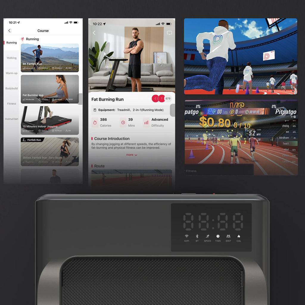 Promoation Walking Treadmill 2.5HP 1-6km/h Speed Anti-Slip Shock Absorption Portable Treadmill for Home Office Exercise Machine - GilloServ