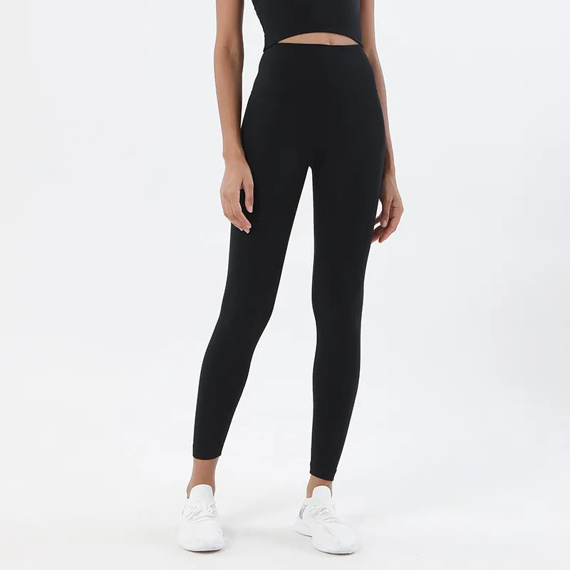 Nylon Leggings Women Yoga Pants Tight High Waist Hidden Pocket - GilloServ