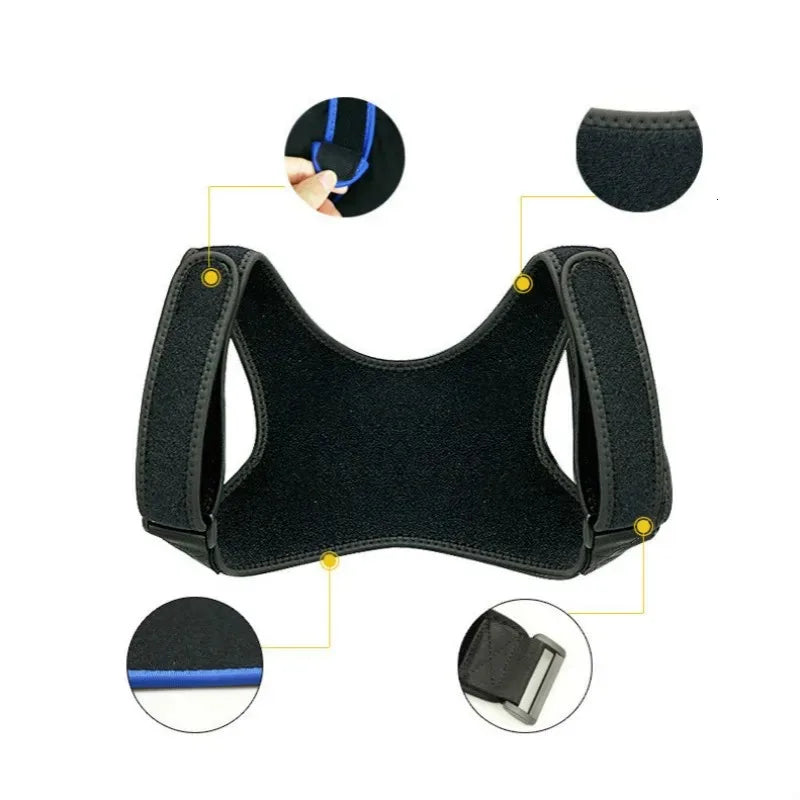 Back Posture Corrector Trainer Adjustable Shoulder Brace Straight Holder - GilloServ