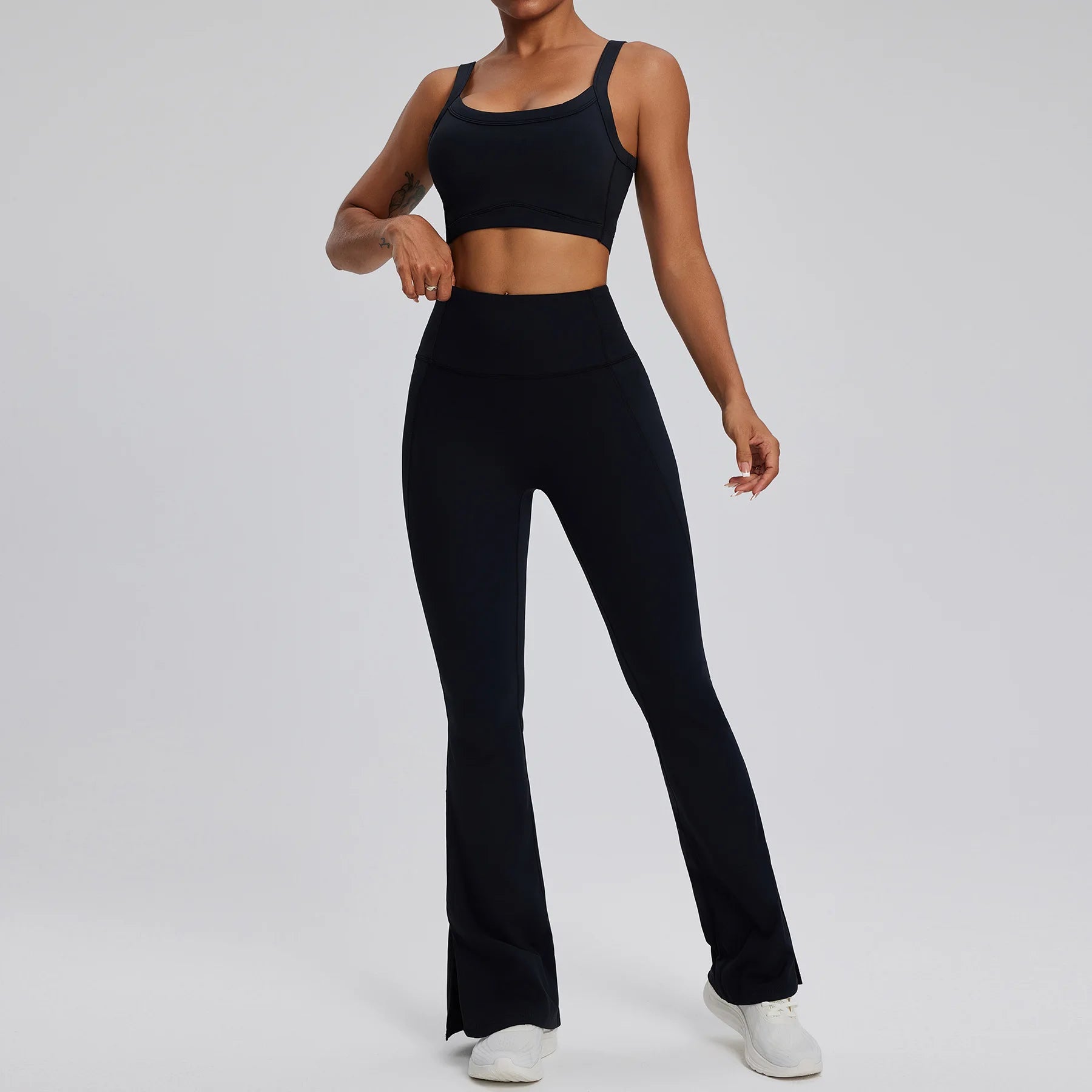 Best 2PCS Yoga Suit Gym Set Women Clothes Running Tracksuit Clothing - GilloServ