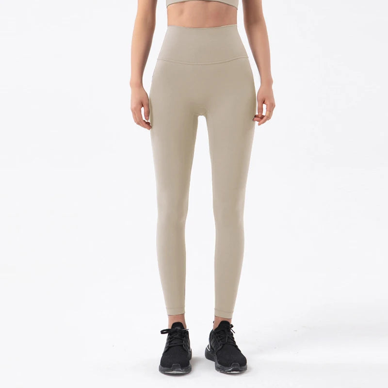 Nylon Leggings Women Yoga Pants Tight High Waist Hidden Pocket - GilloServ