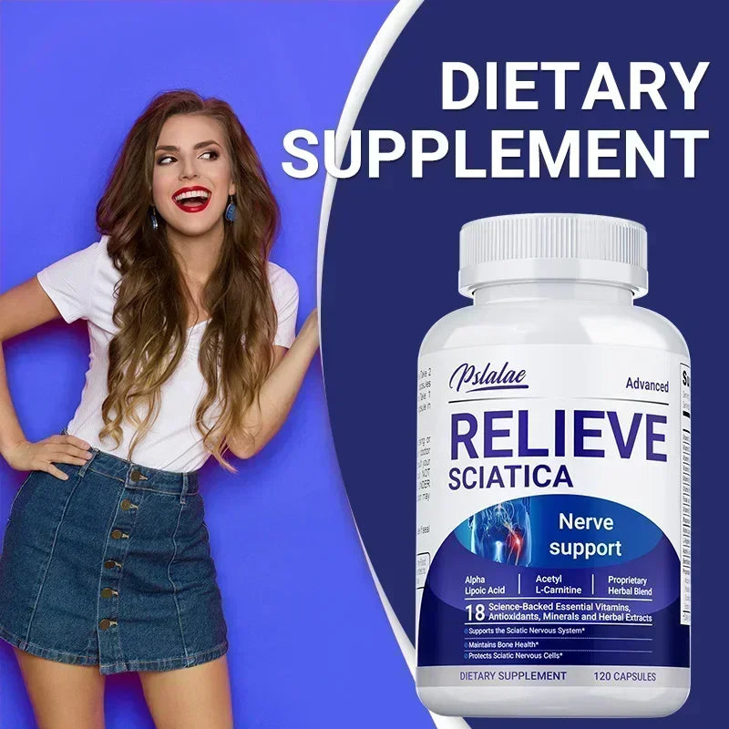 Relieve Sciatica Capsules - Contains B Vitamins To Support Sciatic Nerve Health, - GilloServ