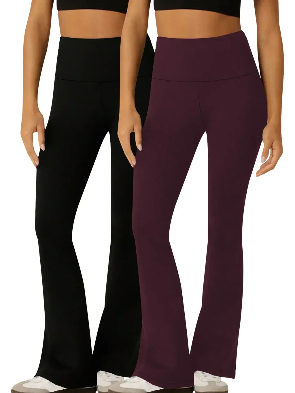 Women's Super Soft Flare Pants High Waisted Tummy Control Workout - GilloServ