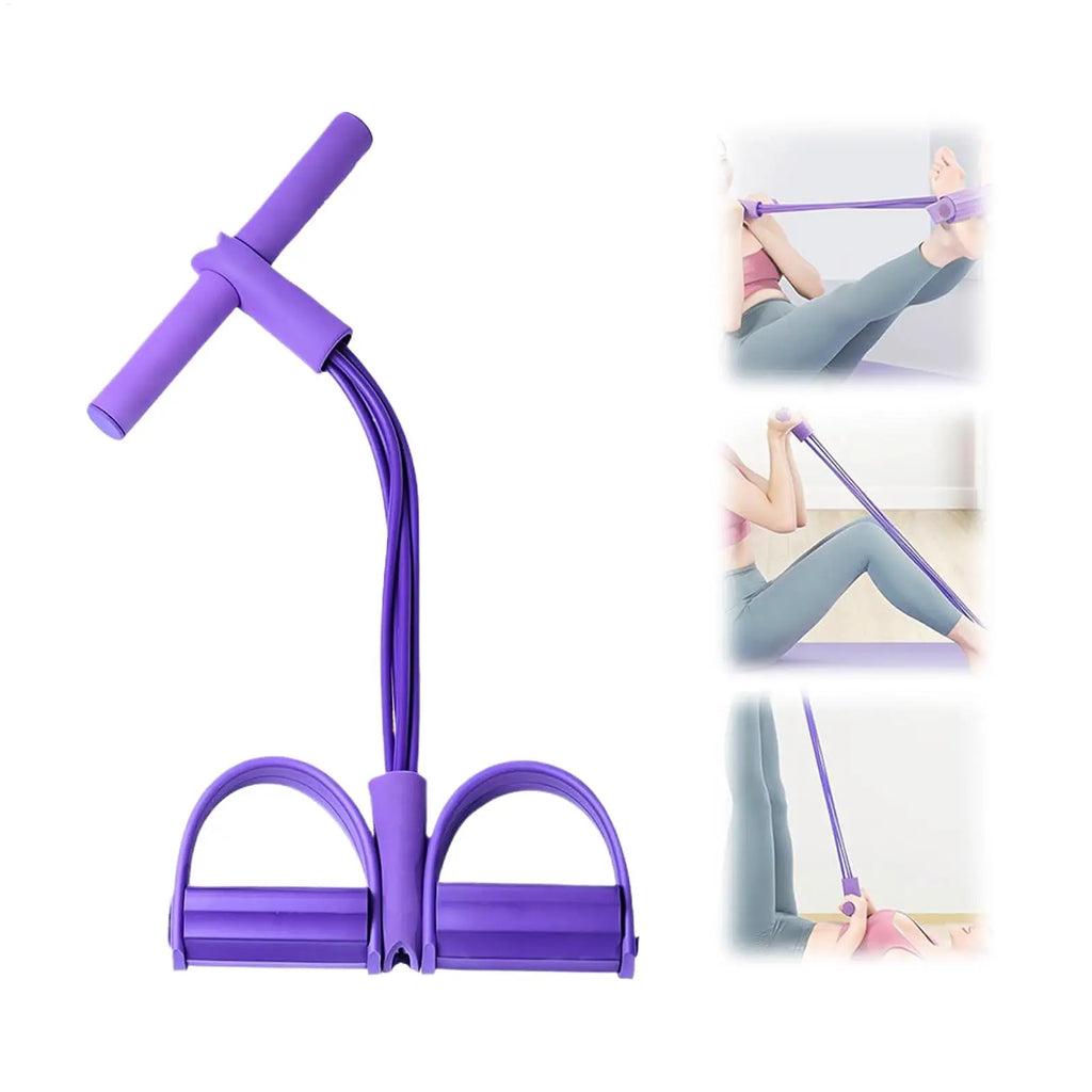 Fitness Resistance Bands 4 Tube Pedal Puller Exercise Resistance Band - GilloServ