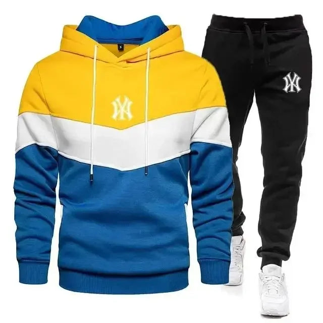 High-quality men's casual sportswear for running and jogging in Spring and autumn 2025, 2 sets of zipper sweatshirts and pants - GilloServ