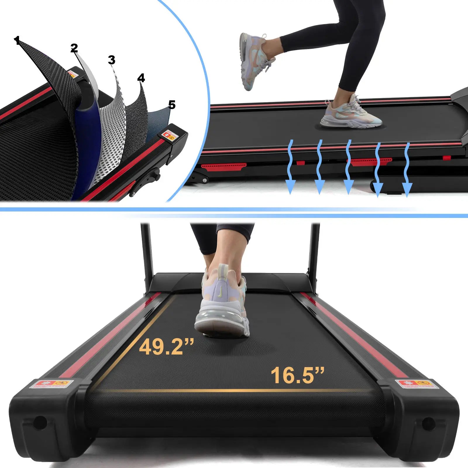 Factory Running Exercise 1.0HP/ 1 Horse Home Fitness Treadmill - GilloServ