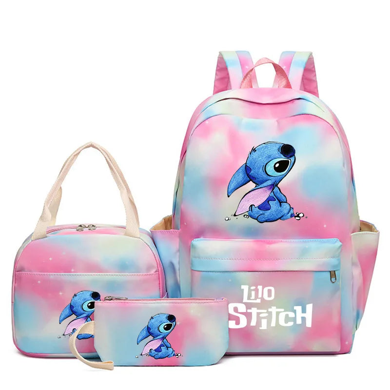 Large Capacity Backpack Colorful Zipper Double Shoulder Bag - GilloServ