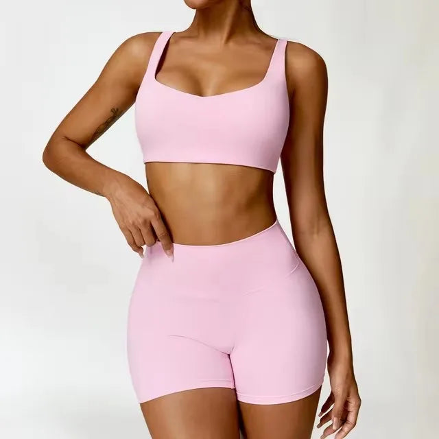 Yoga Set 2PCS Sportswear Workout Clothes Athletic Gym Wear - GilloServ
