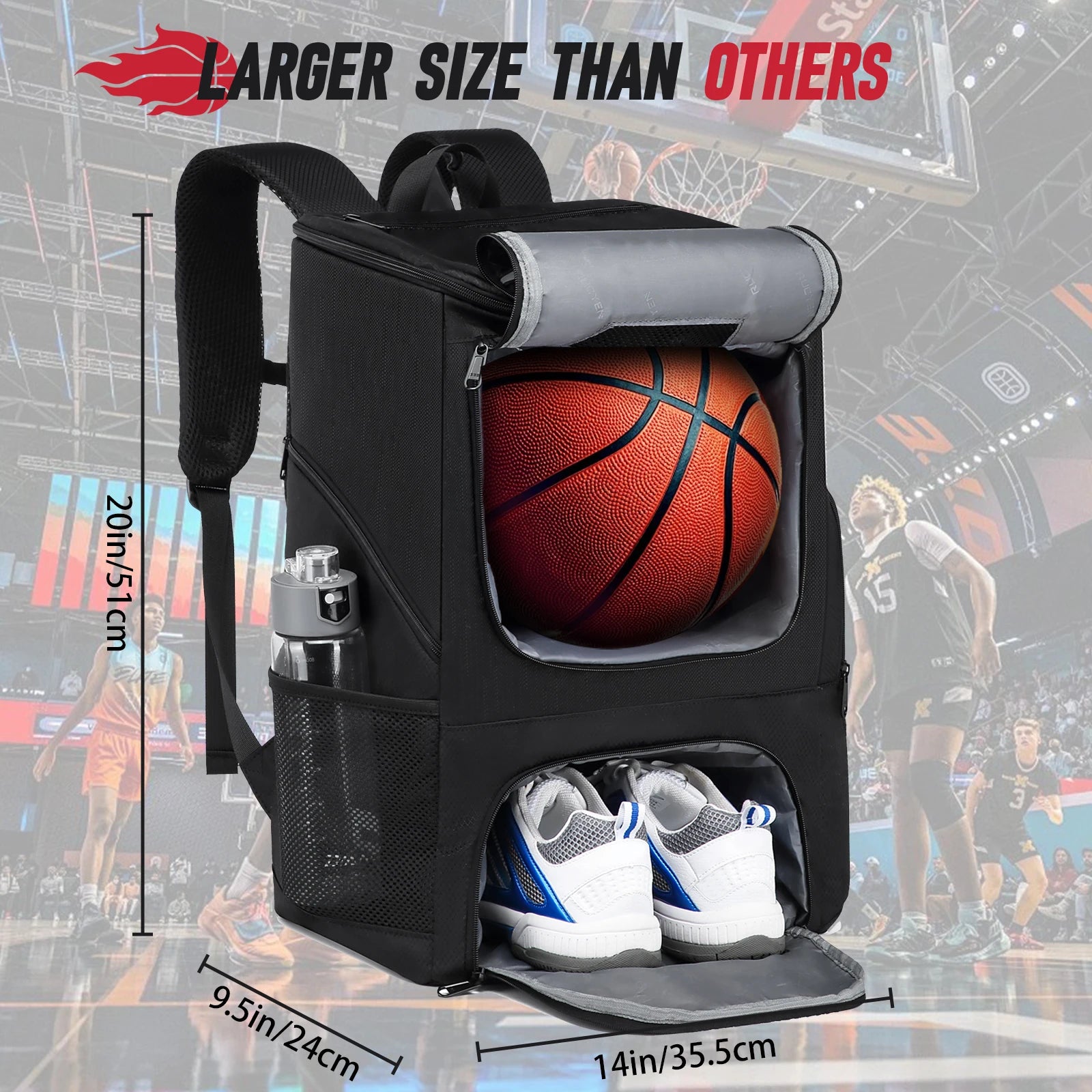 Sports Training Equipment & Shoes Compartment Gym Backpack - GilloServ